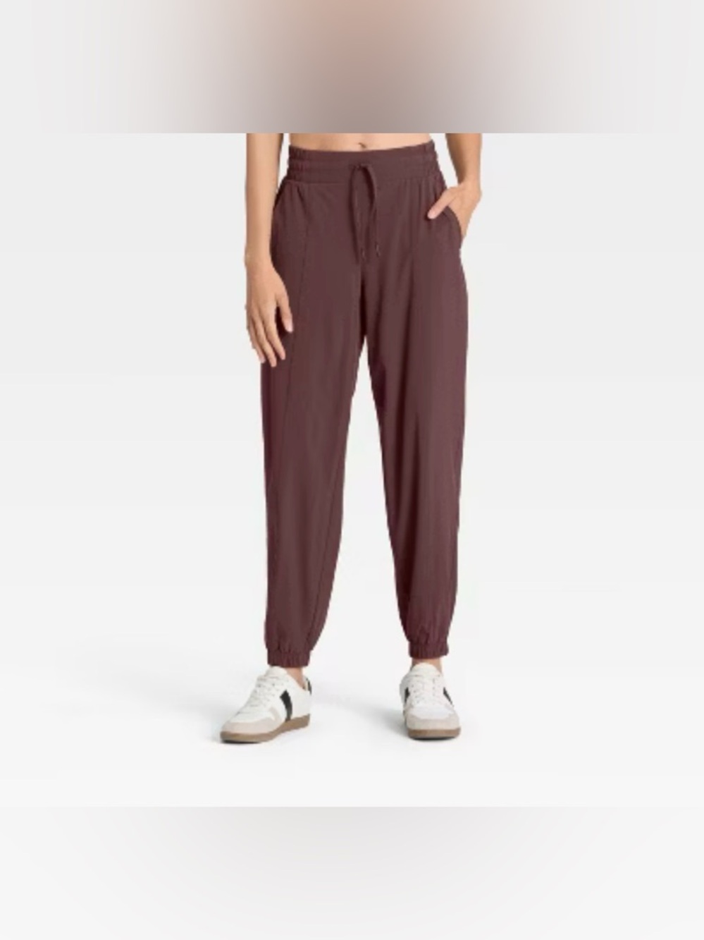 Relaxed elastic waist Hyba Joggers in Chocolate Brown